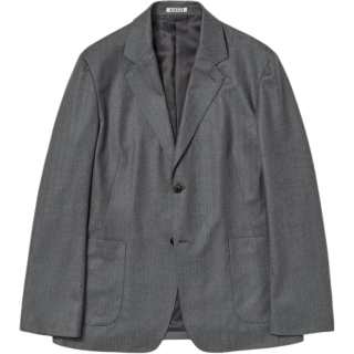 Auralee Pinstriped Flannel Blazer