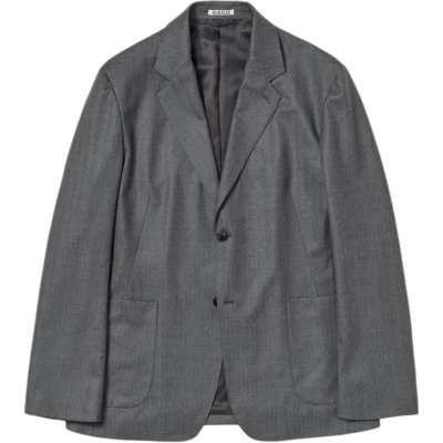 Auralee Pinstriped Flannel Blazer