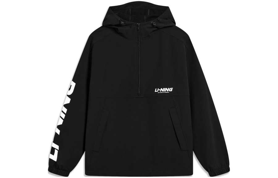 Li-Ning Li Ning Sports Life Collection Jackets Unisex Black Hooded Moderate Workwear