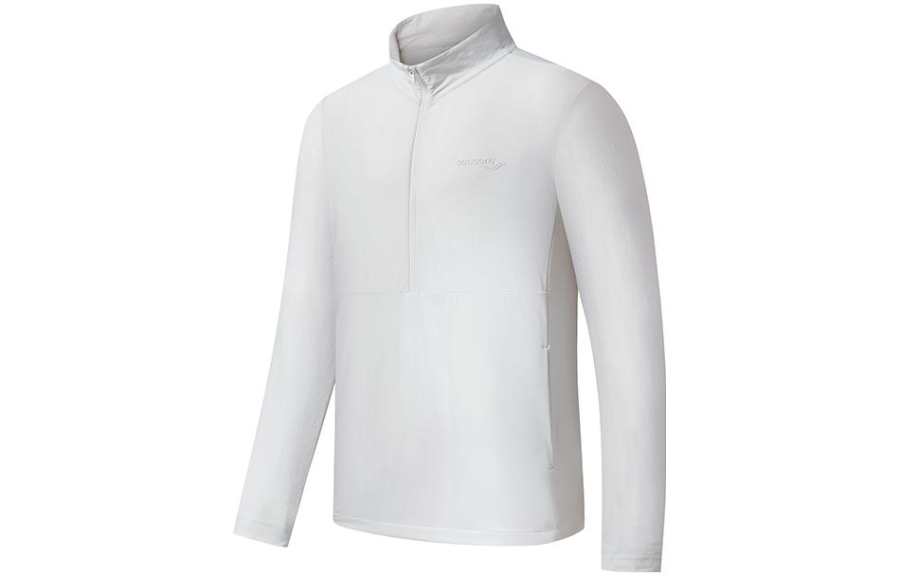 Saucony Jackets Men's White Limestone Stand Collar Moderate Other