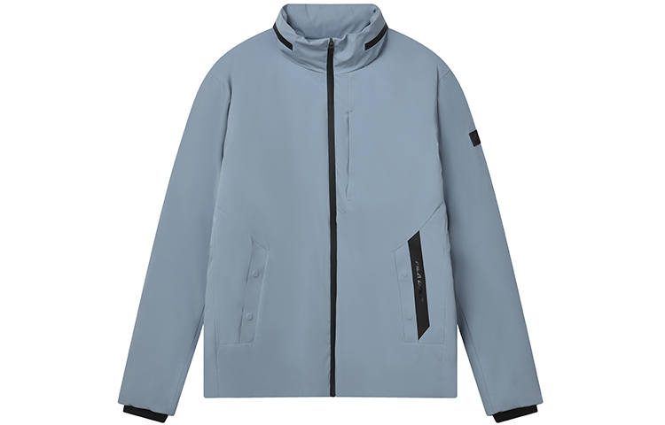 FILA Athletics Down Jackets Men's Soft Blue Stand Collar Moderate