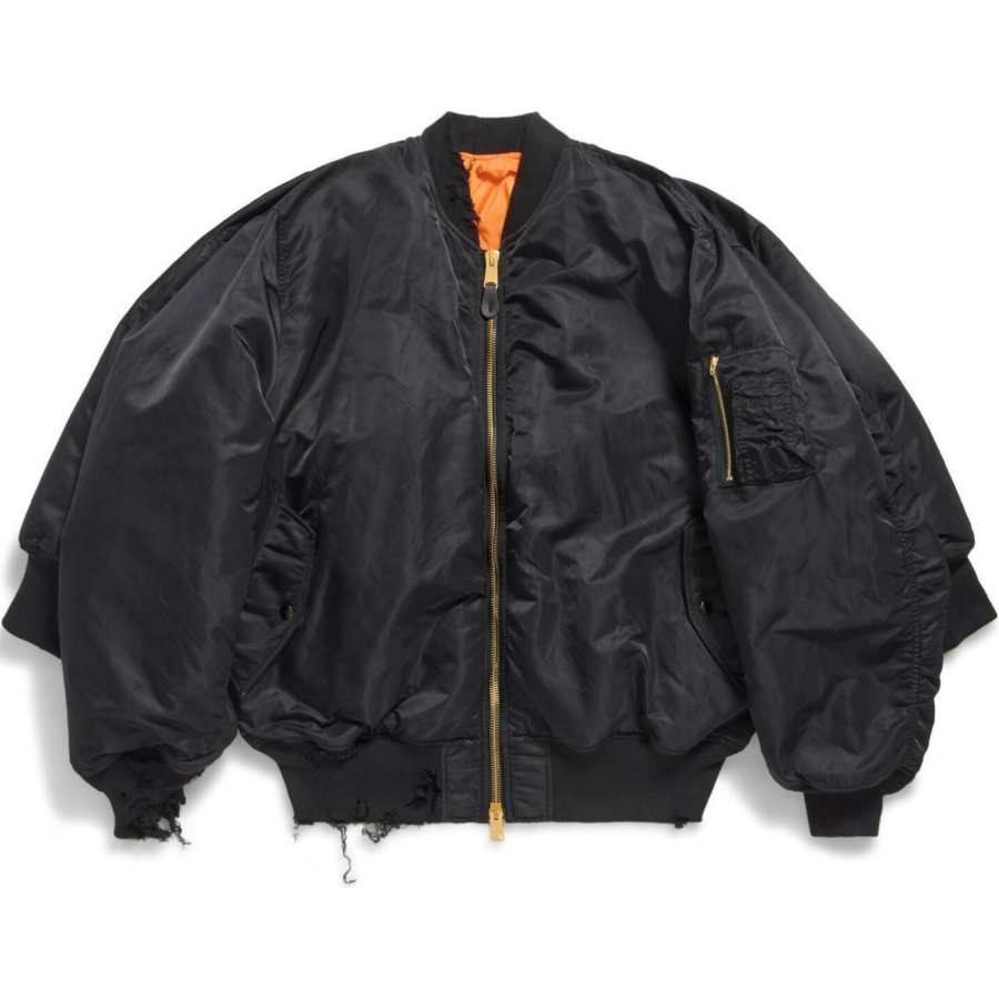 Balenciaga Jackets & Coats Loose Fit Men's Black