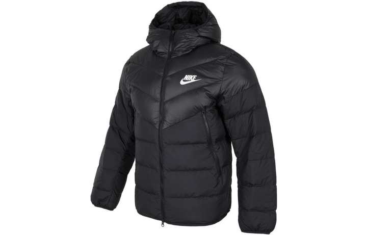 Nike Nike Men Logo Casual Hooded Down Jacket Black