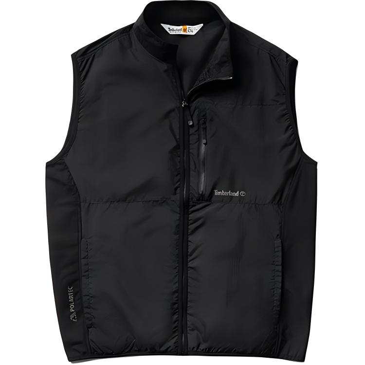 Timberland Vests Men's Black Stand Collar Moderate Workwear
