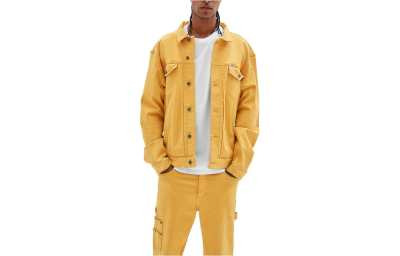 GUESS Regular Fit Denim Jacket Denim Jacket Men's Yellow