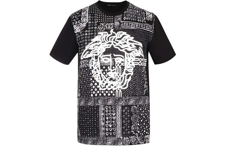 VERSACE T Shirts Men's Crew Neck Moderate Straight Fit