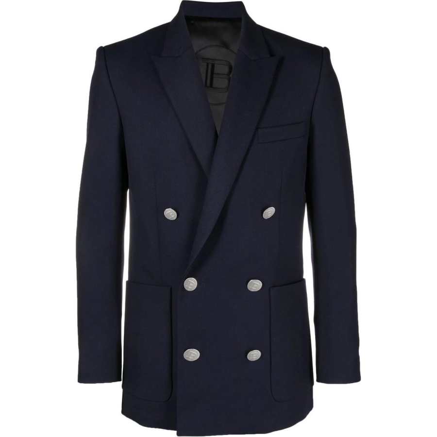 BALMAIN BALMAIN Business Suit Coat Men's Marine Blue