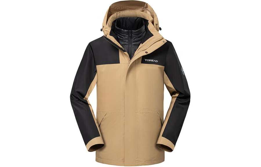 TOREAD Waterproof And Windproof To Keep Warm Windbreaker Jacket Unisex Timber/Black