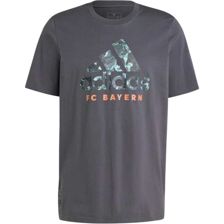 Adidas Adidas Bayern Munich Black SS24 T Shirt Men's Gray