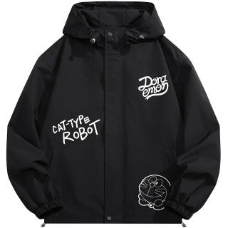 Doraemon Jackets Unisex Hooded Moderate Workwear