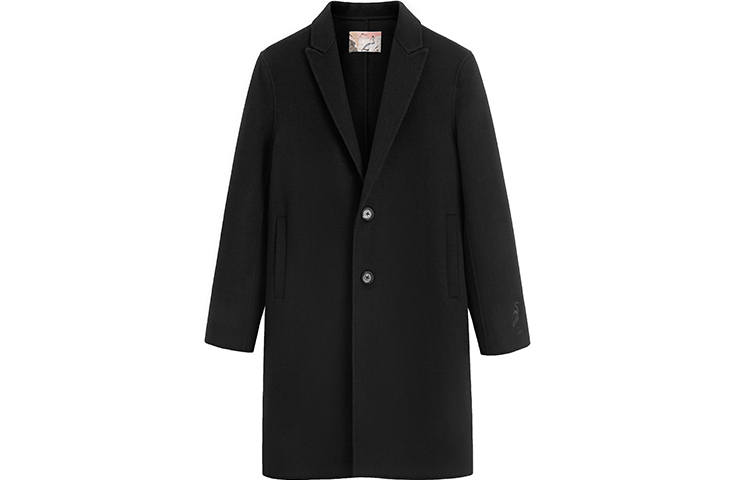 PEACEBIRD MEN Coats Unisex Suit Collar Moderate Straight Fit