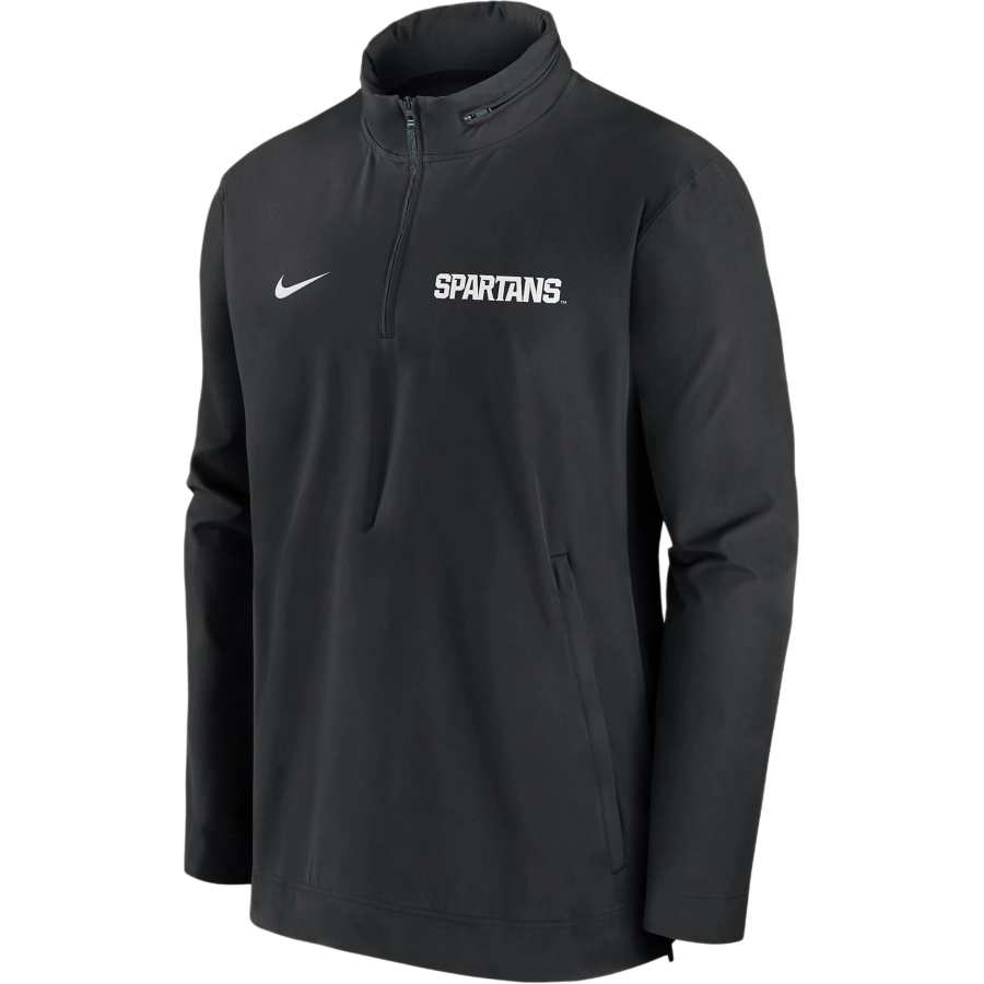 Nike Nike Michigan State Spartans Sideline Coach Men's Nike College 1/2-Zip Hooded Jacket