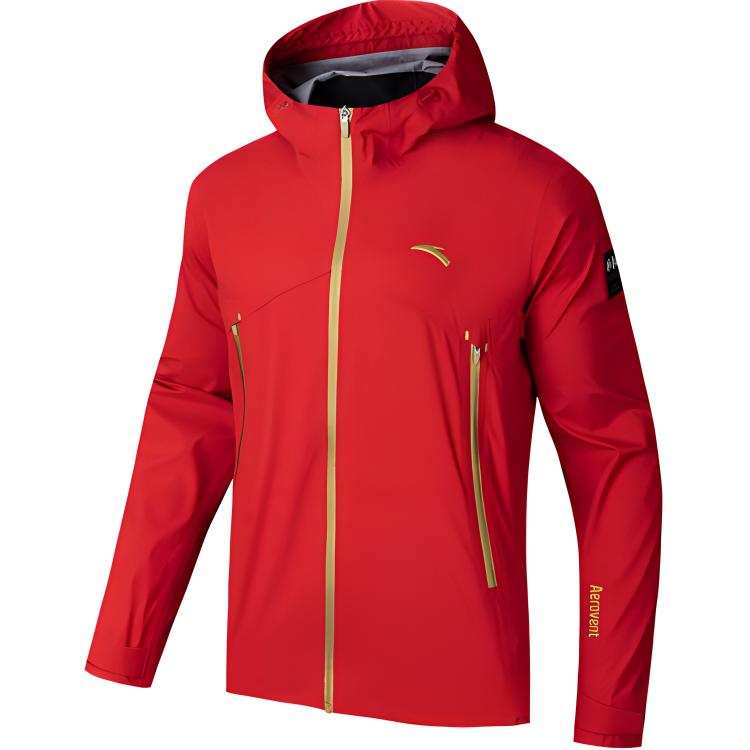 Anta Variety Training Collection Waterproof, Windproof, And Breathable Windbreaker Jacket Men's Classic Red