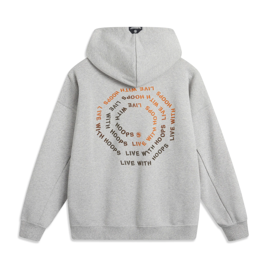 Li-Ning Li Ning Basketball Collection Sweatshirt Men's Heather Gray Lunar Surface Mixed Gray