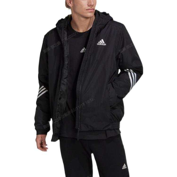 Adidas Adidas Puffer Jackets Men's Black Hooded Moderate Other