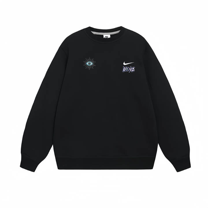 Nike Nike Sweatshirts Unisex Black Crew Neck Moderate Regular