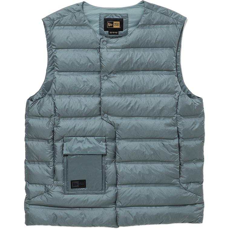 New Era Down Vests Unisex Blue Crew Neck Moderate Straight Fit