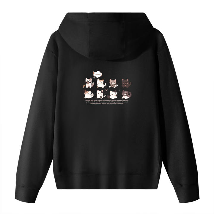Nike Nike Sportswear Club Fleece HELLO Cat Thermal Pullover Fleece Lined Hooded Sports Sweatshirt Unisex Black