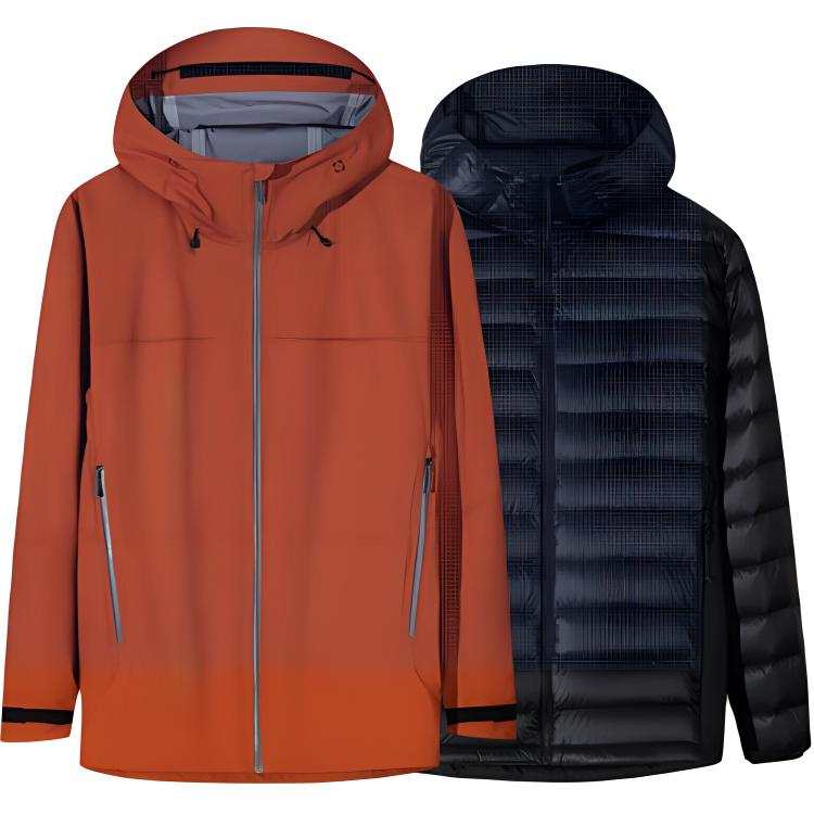 ANTA Anta Outdoor Collection Down Jacket Men's Intense Orange/Basic Black 4