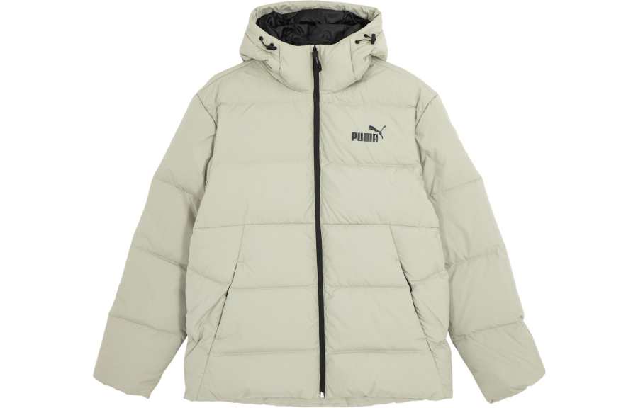 PUMA Down Jackets Men's Marble Gray Hooded Moderate Other