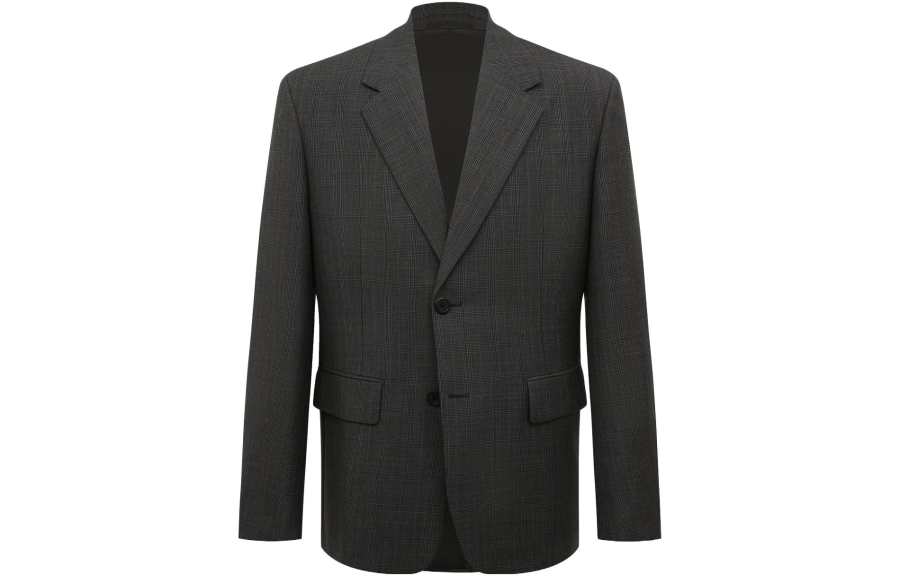 PRADA PRADA Prince Of Wales check Single breasted Blazer