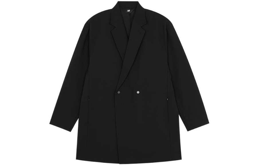 New Balance New Balance Coats Men's Black Suit Collar Moderate Straight Fit