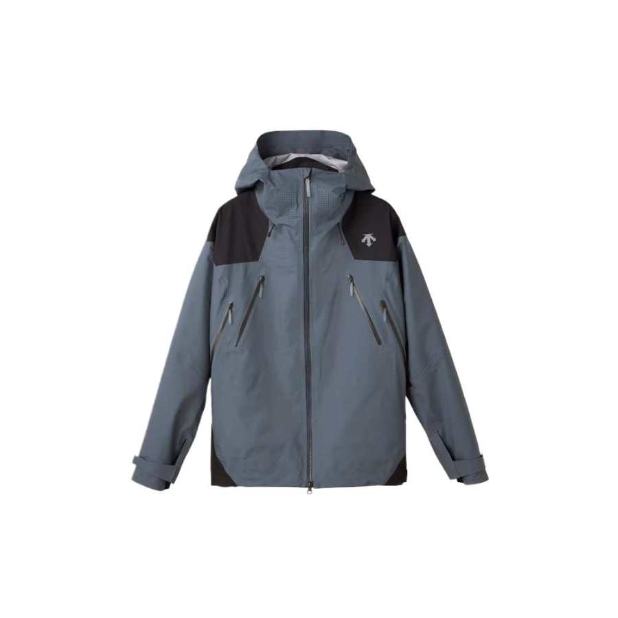 DESCENTE ALLTERRAIN 81 Waterproof, Windproof, And Water Repellent Windbreaker Jacket Men's Light Gray