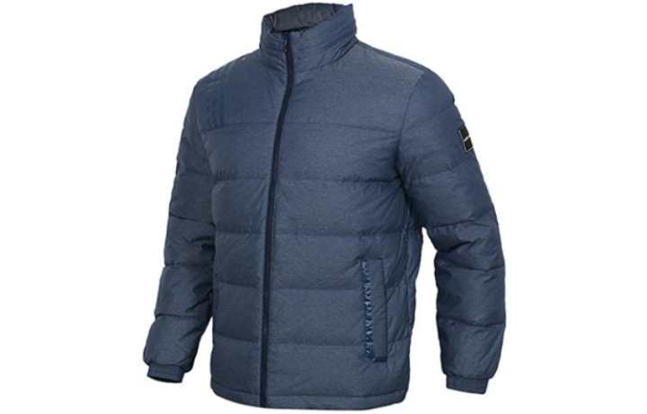 Adidas Adidas Down Jackets Men's Dark Blue Hooded Moderate Quilted Down Jacket