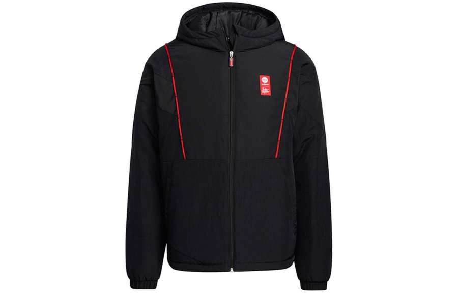 Adidas Neo Puffer Jackets Men's Black Hooded Moderate Other