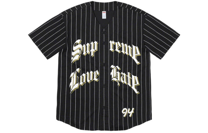 Supreme Supreme Love Hate Baseball Jersey