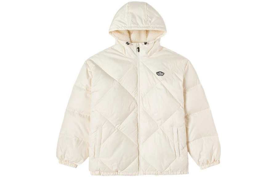 Vans Vans Down Jackets Unisex Ecru Stand Collar Moderate