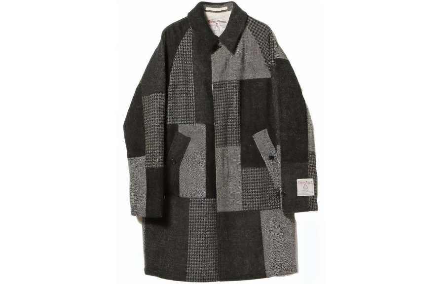 Beams Beams single-breasted patchwork coat