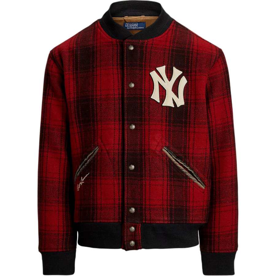 Polo Ralph Lauren X Yankees Baseball Jacket Men's Black Red