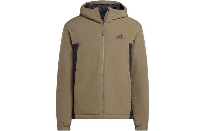 Adidas Adidas Puffer Jackets Men's Strata Olive Green Hooded Moderate Other