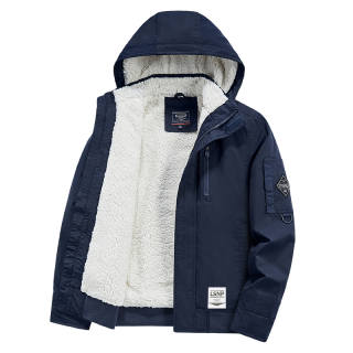 LISENPOK Sherpa Loose Fit Thickened And Fleece Lined Thermal Workwear Casual American Hooded Jackets & Coats Unisex
