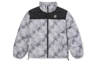 Vans Down Jackets Unisex Gray Stand Collar Thickened Puffer Jacket
