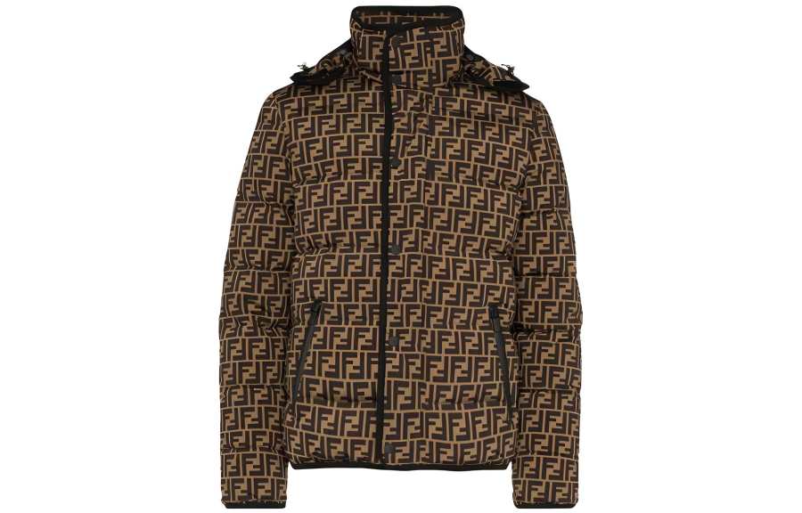 FENDI FENDI Puffer Jacket Men's Khaki