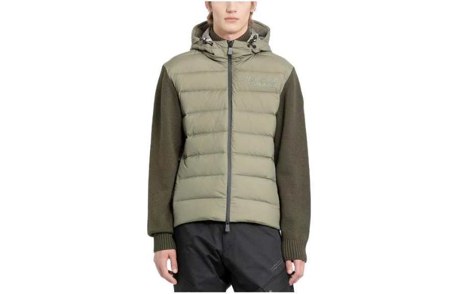 Moncler Grenoble Zipped Knit Padded Cardigan
