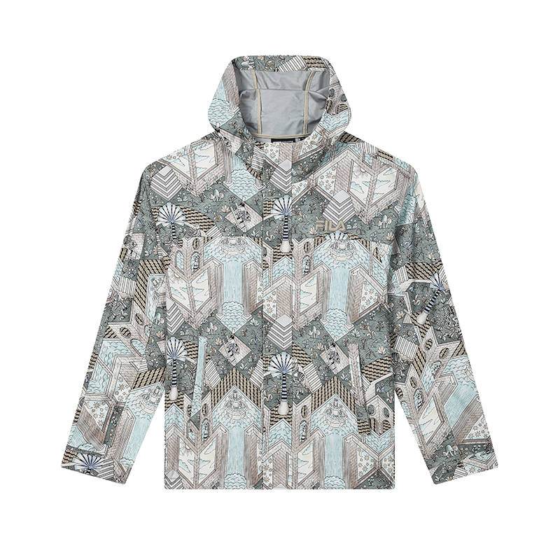 FILA Jackets Men's All Over Print Hooded Moderate Soft Shell