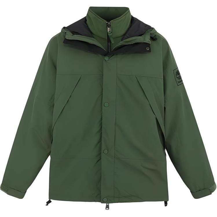 Timberland Urban Outdoors Waterproof And Windproof To Keep Warm Windbreaker Jacket Men's Black Forest Green