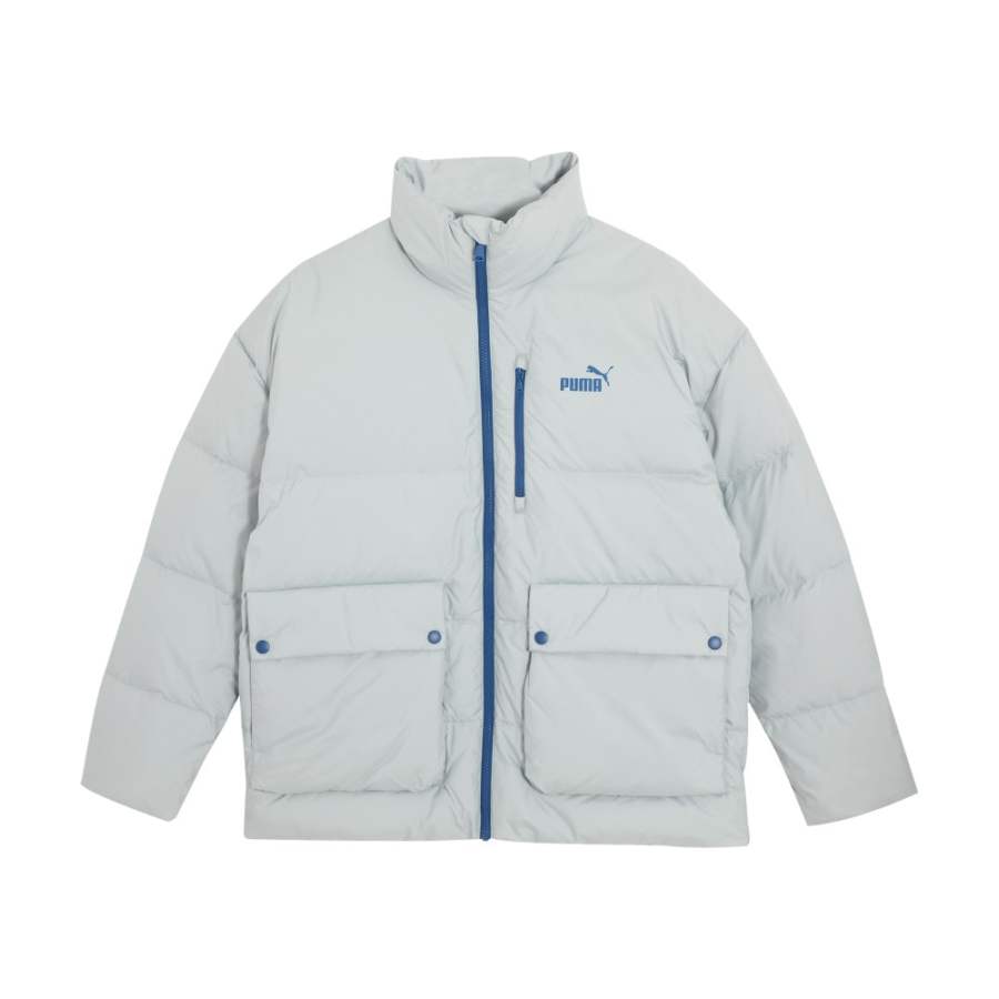 PUMA PUMA Jackets Unisex Light Gray Stand Collar Moderate Workwear