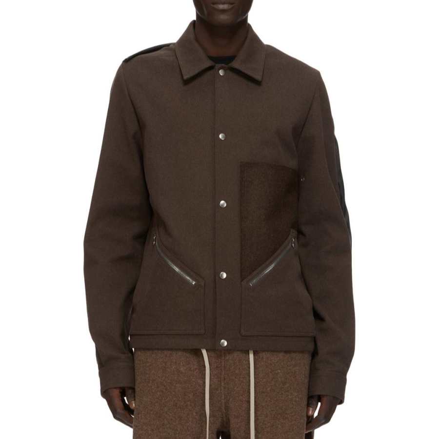 RICK OWENS Tour Snap Front Straight Hem Jacket