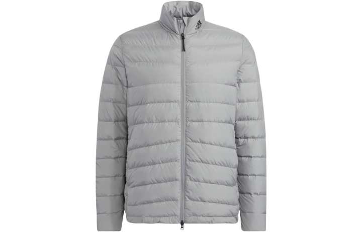 Adidas Adidas Down Jackets Men's Gray Stand Collar Moderate Quilted Down Jacket