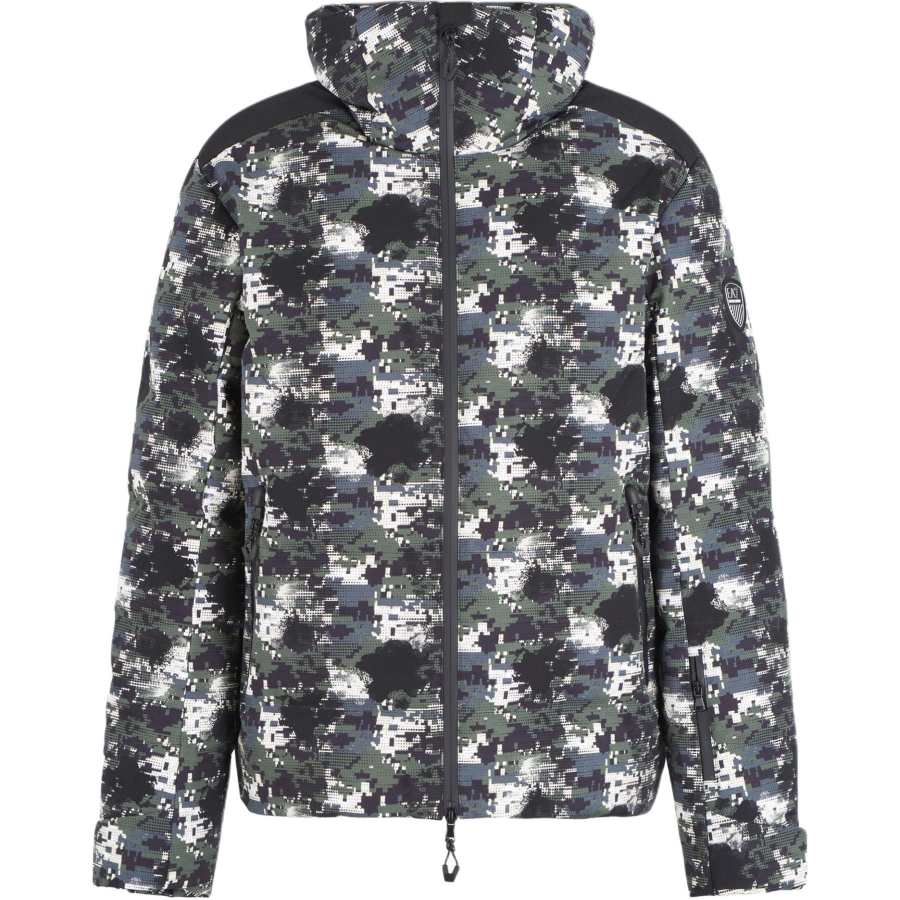 EMPORIO ARMANI EA7 Down Jacket Men's Floral Black