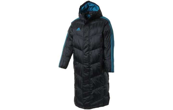 Adidas Adidas Solid Color Hooded Thickened Puffer Jacket Men's Black