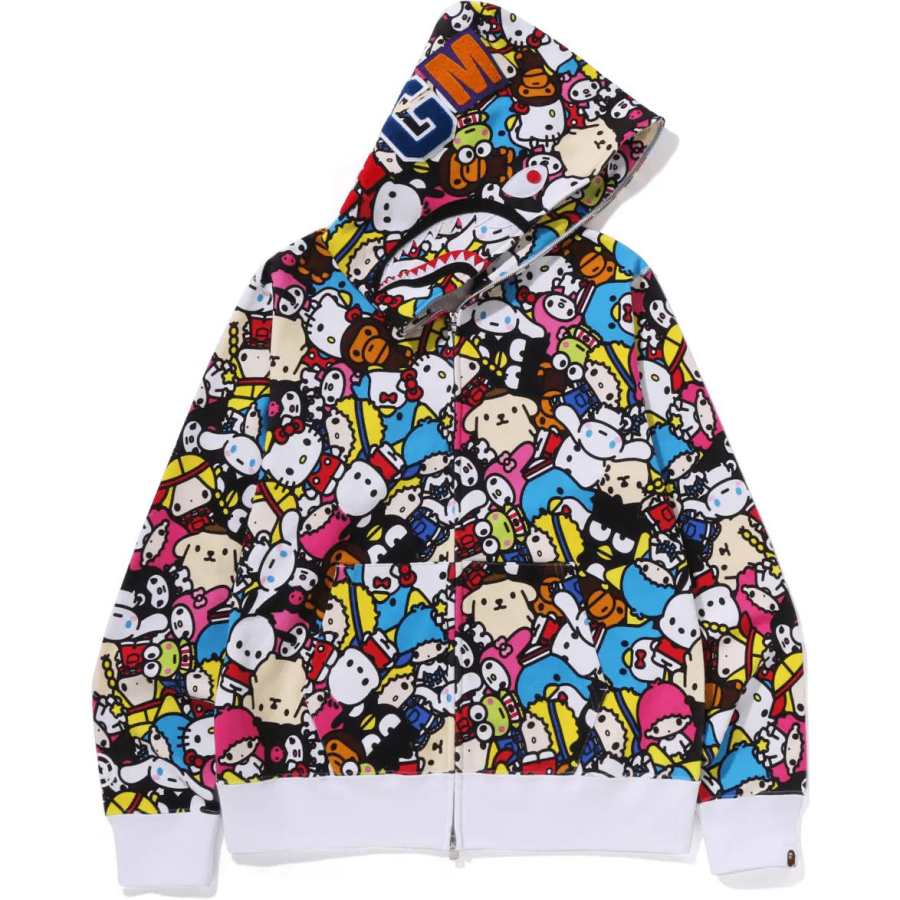A BATHING APE Bape X Sanrio Characters Baby Milo Shark Full Zip Hoodie