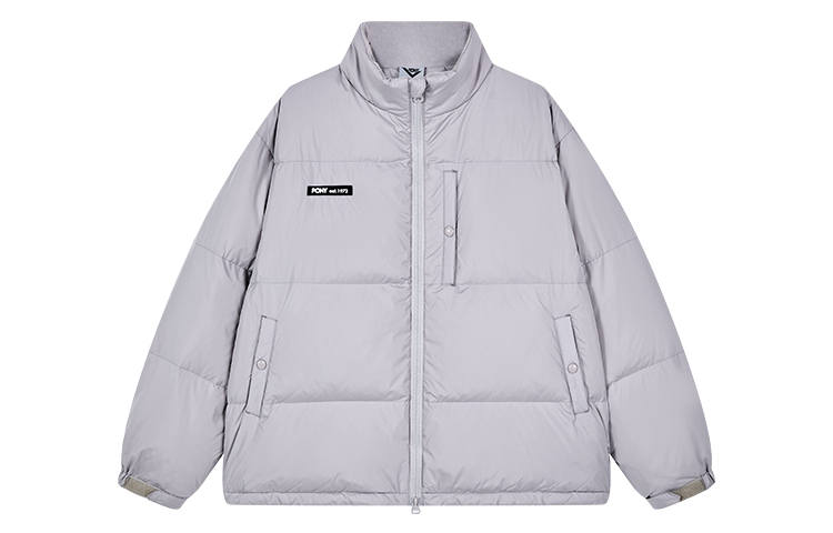 Pony Pony Down Jackets Unisex Gray Stand Collar Thickened Other