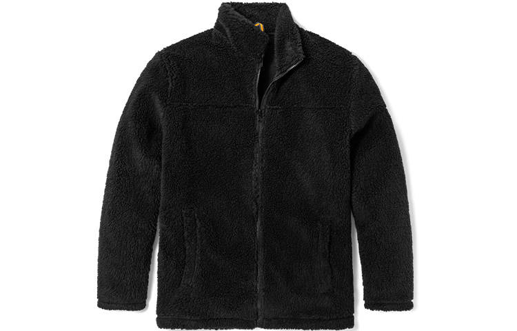 Timberland Velvet Jackets Men's Black Stand Collar Thickened And Fleece Lined