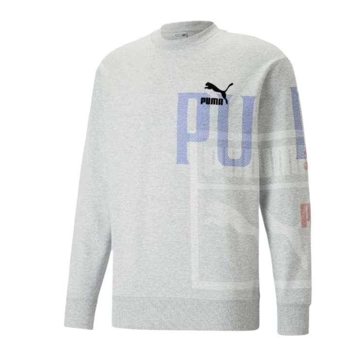 PUMA PUMA Sweatshirts Men's Gray 04 Crew Neck Moderate Regular