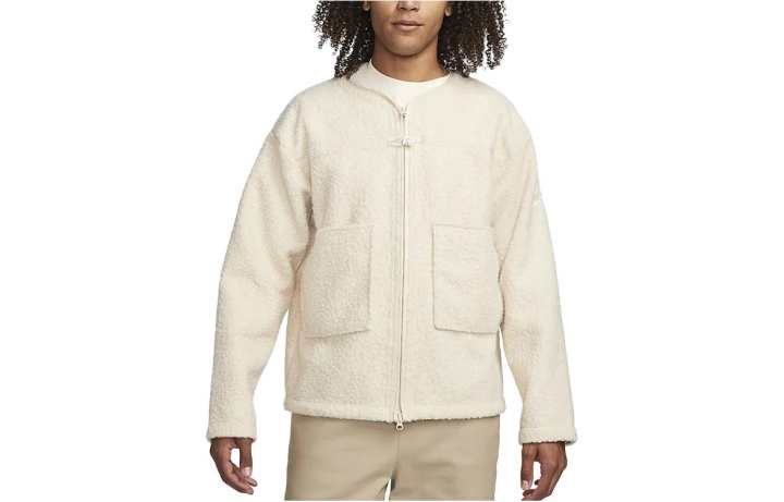 Nike Nike SPORTSWEAR TECH PACK Fleece Tops Men's Beach White Crew Neck Moderate